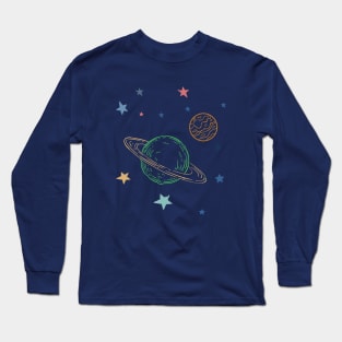 Jupiter and Saturn the great Conjunction Long Sleeve T-Shirt